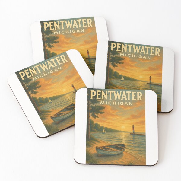 Item preview, Tranquil Sunset at Pentwater Michigan designed and sold by Places On Earth.