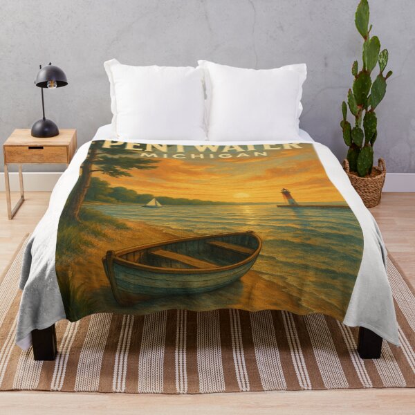 Item preview, Tranquil Sunset at Pentwater Michigan designed and sold by Places On Earth.