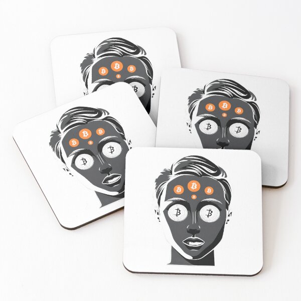 Item preview, Bitcoin Face | Orange Line Art Design with Integrated Icons designed and sold by Stay Orange!.