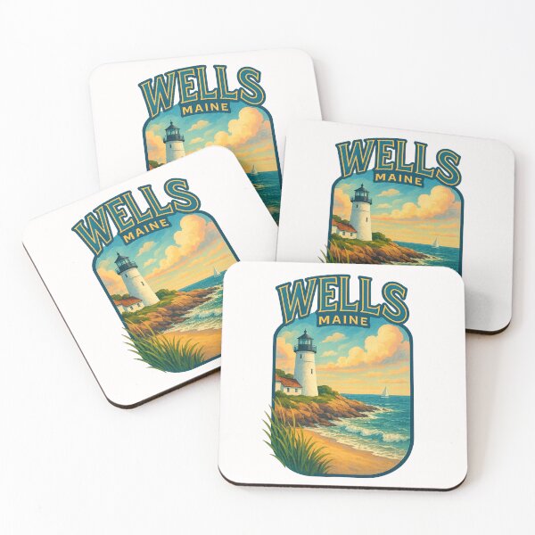 Item preview, Wells Maine Lighthouse on Rocky Coast designed and sold by Places On Earth.
