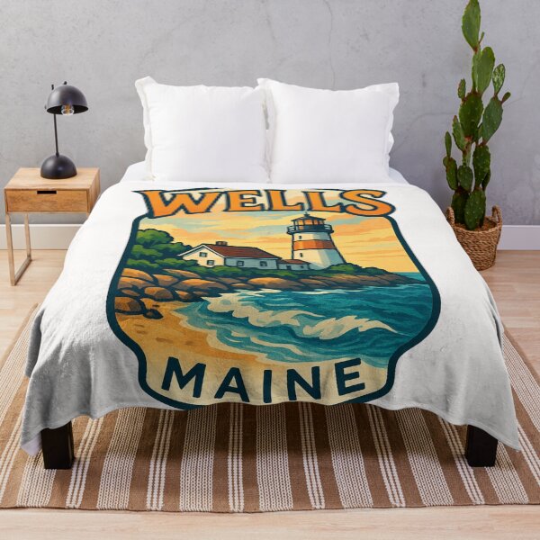 Item preview, Wells Maine Coastal Lighthouse and Cottage designed and sold by Places On Earth.