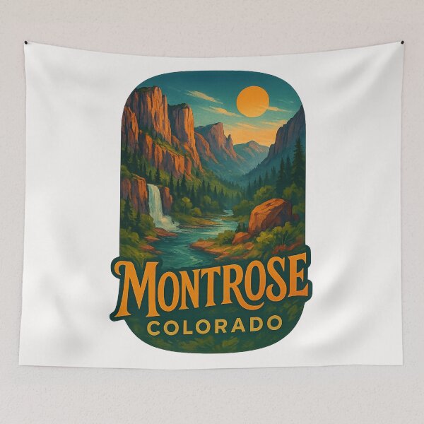 Item preview, Montrose Colorado Waterfall Canyon at Sunset designed and sold by Places On Earth.
