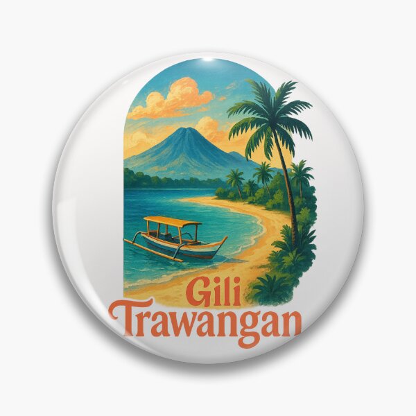 Item preview, Gili Trawangan Island with Mount Rinjani View designed and sold by Places On Earth.