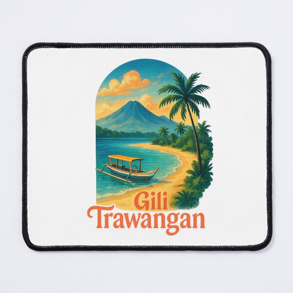 Item preview, Gili Trawangan Island with Mount Rinjani View designed and sold by Places On Earth.