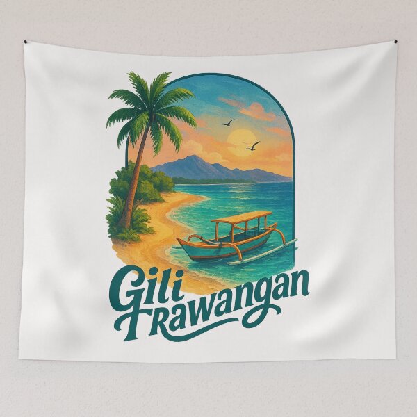 Item preview, Sunset Shoreline of Gili Trawangan Indonesia designed and sold by Places On Earth.