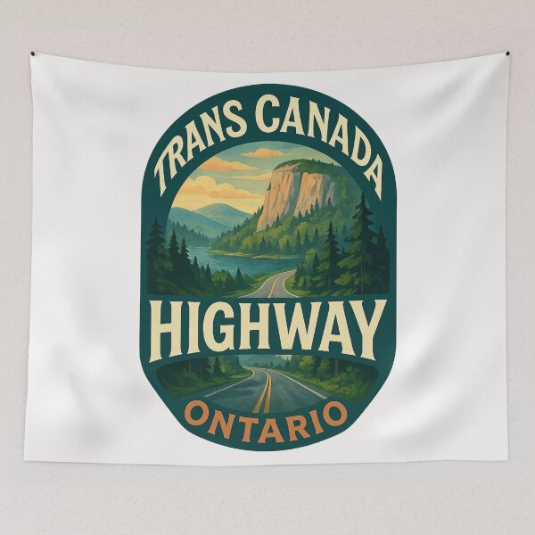 Item preview, Ontario Trans Canada Highway Through Cliffs and Pines designed and sold by Places On Earth.