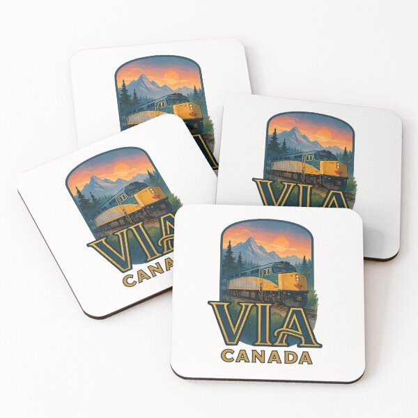 Item preview, VIA Canada Train Through the Rockies at Sunset designed and sold by Places On Earth.