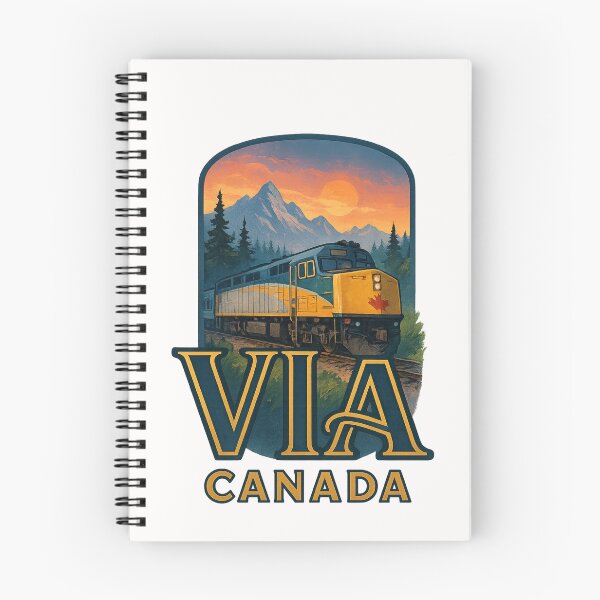 Item preview, VIA Canada Train Through the Rockies at Sunset designed and sold by Places On Earth.