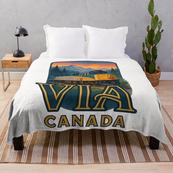 Item preview, VIA Canada Train Through the Rockies at Sunset designed and sold by Places On Earth.