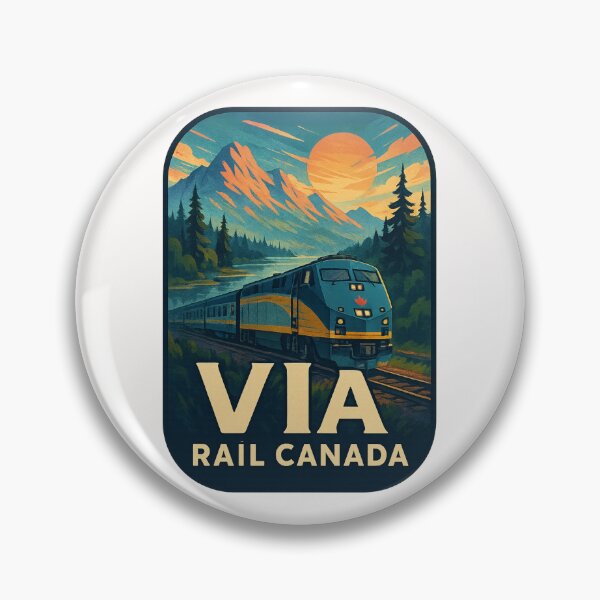 Item preview, VIA Rail Canada Locomotive in Mountain Valley designed and sold by Places On Earth.