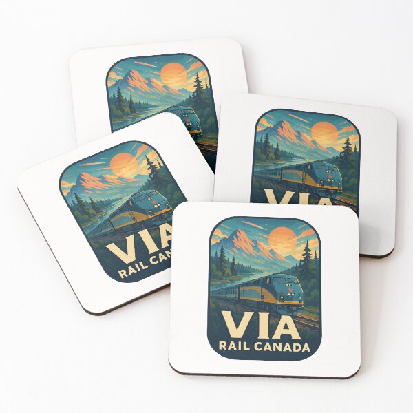 Item preview, VIA Rail Canada Locomotive in Mountain Valley designed and sold by Places On Earth.