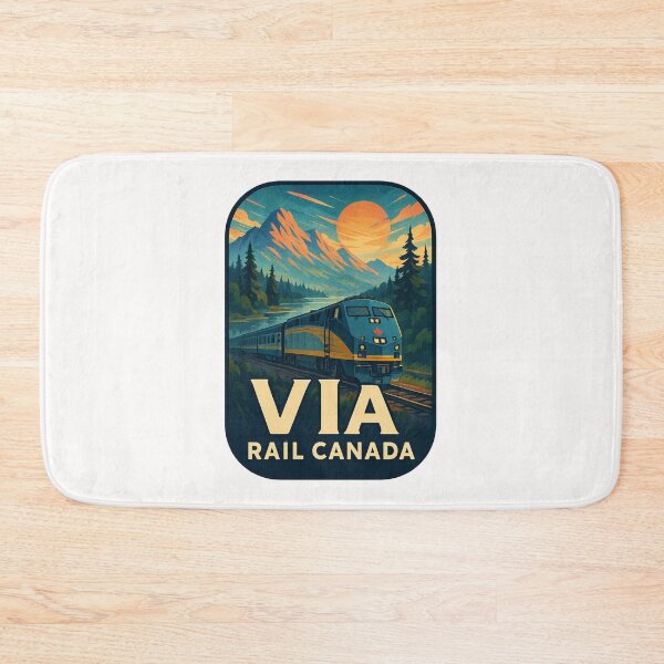 Item preview, VIA Rail Canada Locomotive in Mountain Valley designed and sold by Places On Earth.