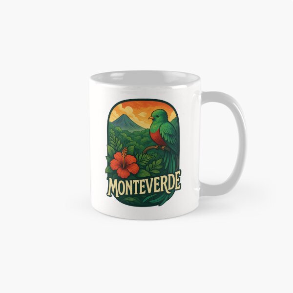 Item preview, Monteverde Costa Rica with Volcano and Hibiscus designed and sold by Places On Earth.