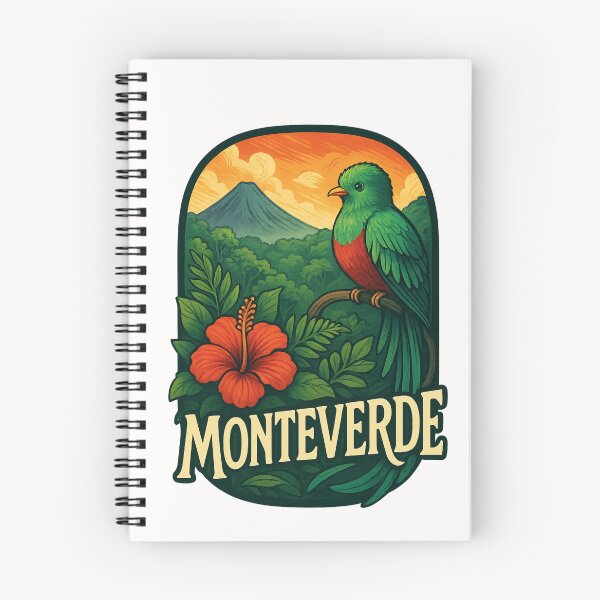 Item preview, Monteverde Costa Rica with Volcano and Hibiscus designed and sold by Places On Earth.