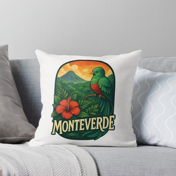 Item preview, Monteverde Costa Rica with Volcano and Hibiscus designed and sold by Places On Earth.