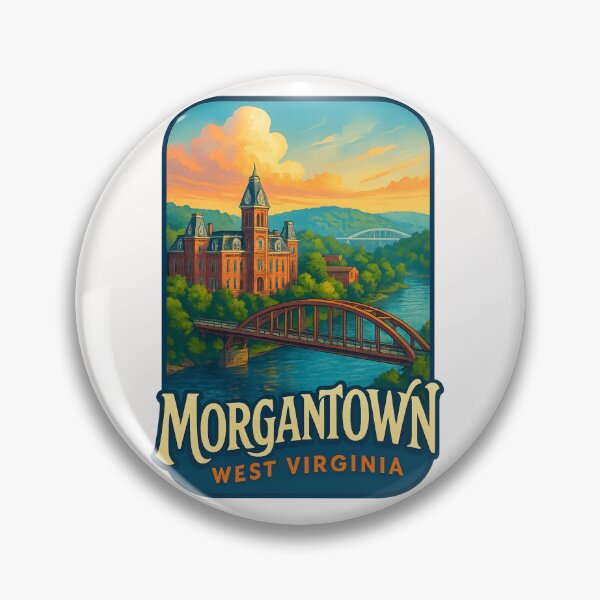 Item preview, Morgantown West Virginia Riverfront and University designed and sold by Places On Earth.