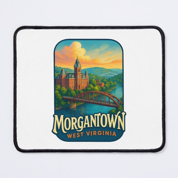 Item preview, Morgantown West Virginia Riverfront and University designed and sold by Places On Earth.