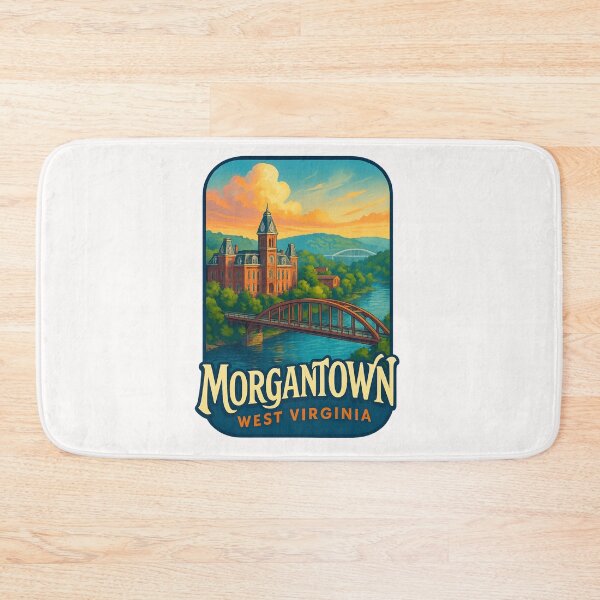 Item preview, Morgantown West Virginia Riverfront and University designed and sold by Places On Earth.