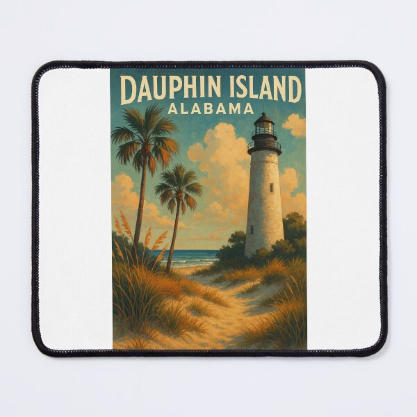 Item preview, Dauphin Island Alabama Lighthouse and Coastline designed and sold by Places On Earth.