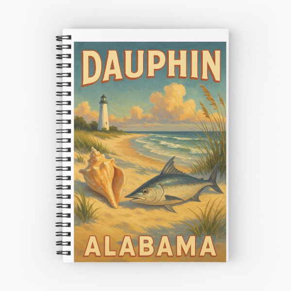Item preview, Dauphin Island Alabama Beach with Fish and Shell designed and sold by Places On Earth.
