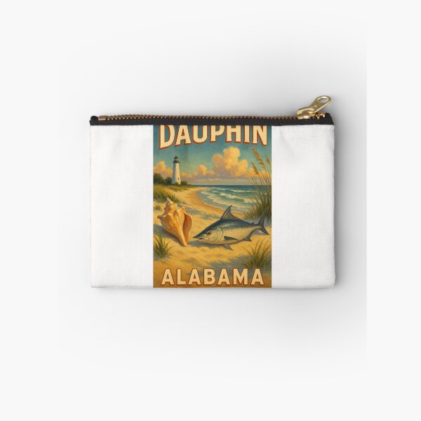 Item preview, Dauphin Island Alabama Beach with Fish and Shell designed and sold by Places On Earth.