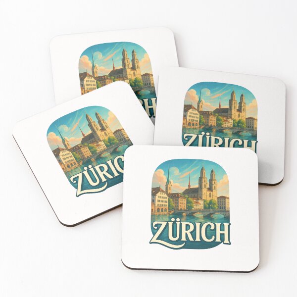 Item preview, Zürich Switzerland Riverfront and Historic Churches designed and sold by Places On Earth.