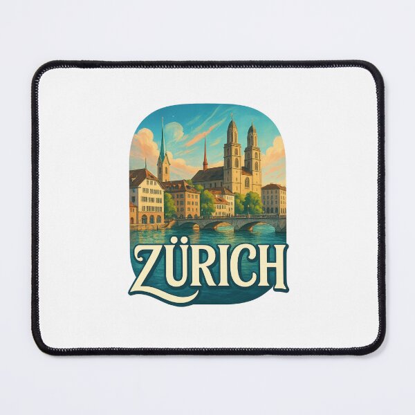Item preview, Zürich Switzerland Riverfront and Historic Churches designed and sold by Places On Earth.