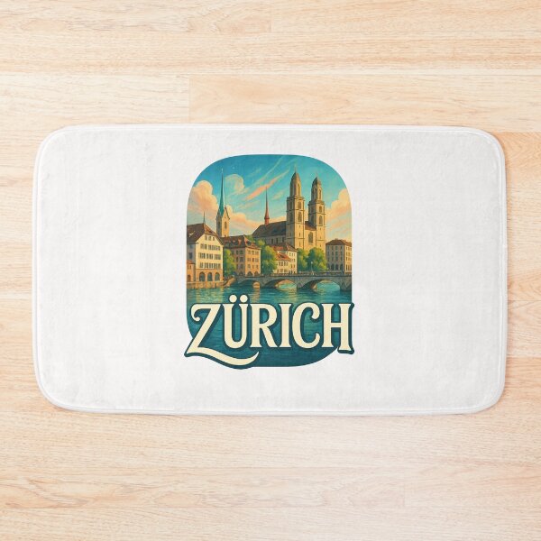 Item preview, Zürich Switzerland Riverfront and Historic Churches designed and sold by Places On Earth.