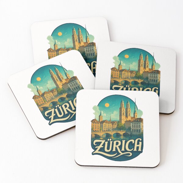 Item preview, Zürich Switzerland Old Town and Cathedral at Dusk designed and sold by Places On Earth.