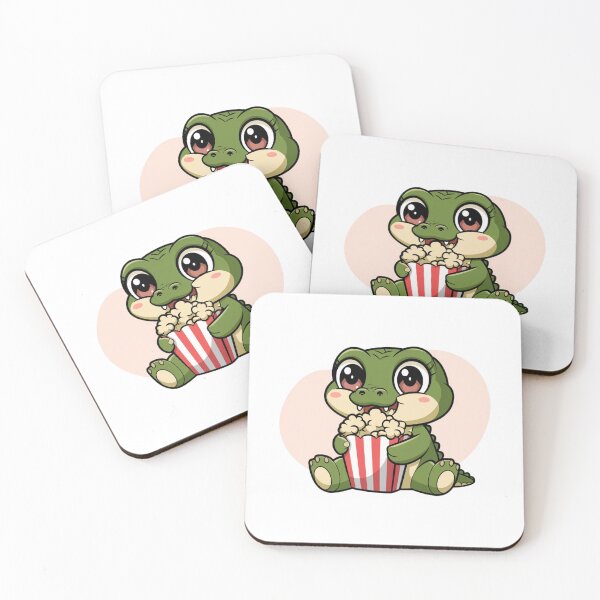 Item preview, crocodile eating popcorn designed and sold by Eternalski.