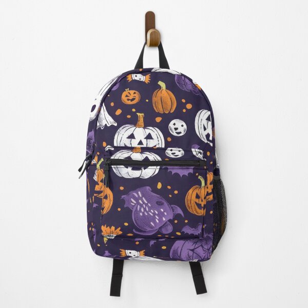 Item preview, Halloween purple orange spooky pumpkin seamless pattern - bats and pumpkin designed and sold by cocomelon168.