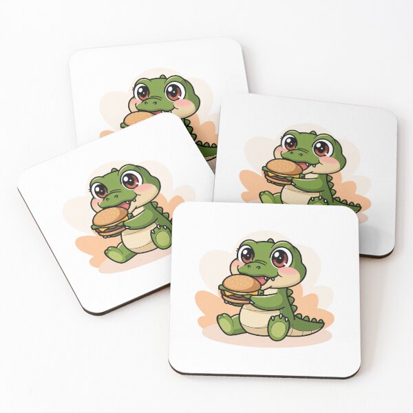 Item preview, crocodile eating burger designed and sold by Eternalski.