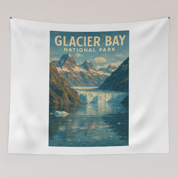 Item preview, Glacier Bay National Park with Icefield and Peaks designed and sold by Aryabek.