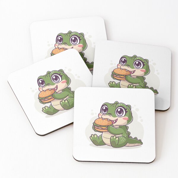 Item preview, crocodile eating burger designed and sold by Eternalski.