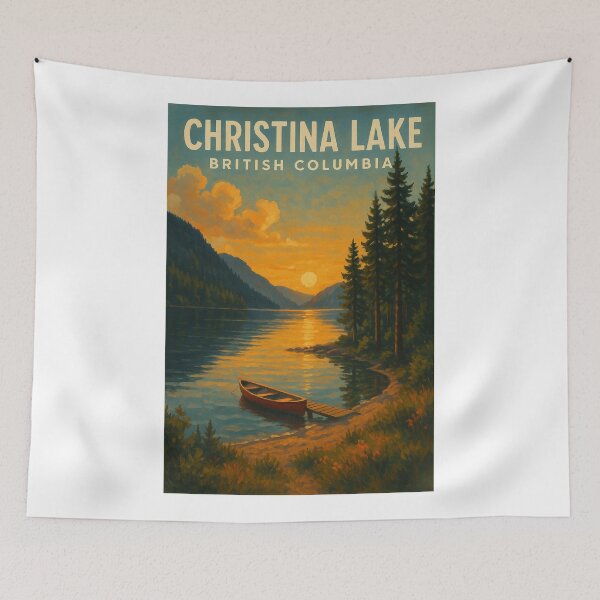 Item preview, Christina Lake British Columbia Sunset Canoe Scene designed and sold by Aryabek.