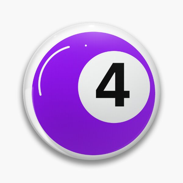 Item preview, Purple Bingo Ball Number 4 designed and sold by varinthip.