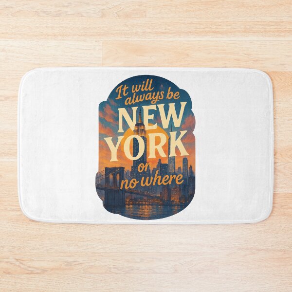 Item preview, It will always be New York or Nowhere Skyline with Empire State and Brooklyn Bridge designed and sold by Aryabek.