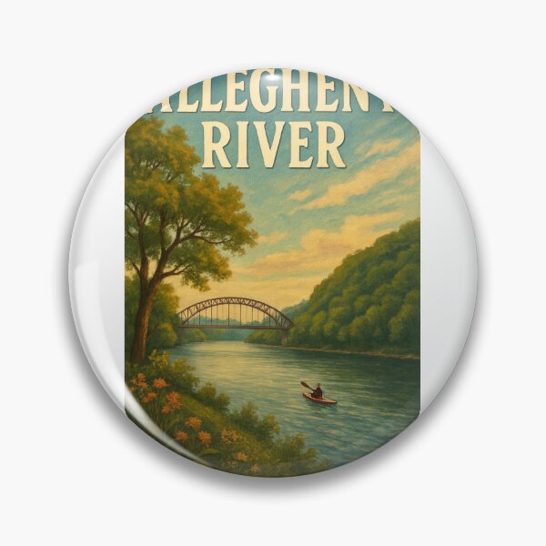 Item preview, Allegheny River and Bridge in Western Pennsylvania designed and sold by Aryabek.