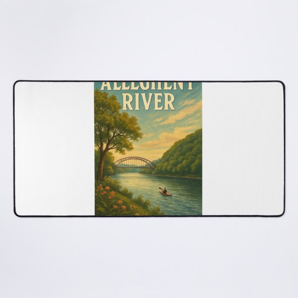 Item preview, Allegheny River and Bridge in Western Pennsylvania designed and sold by Aryabek.