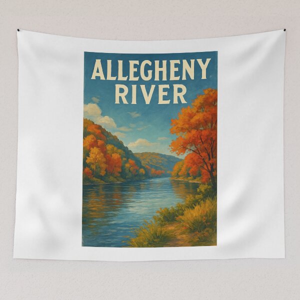 Item preview, Allegheny River in Autumn, Pennsylvania designed and sold by Aryabek.