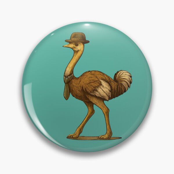 Item preview, Autruche Chic Illustrée Stylish Ostrich Illustration designed and sold by Drawingshirts.