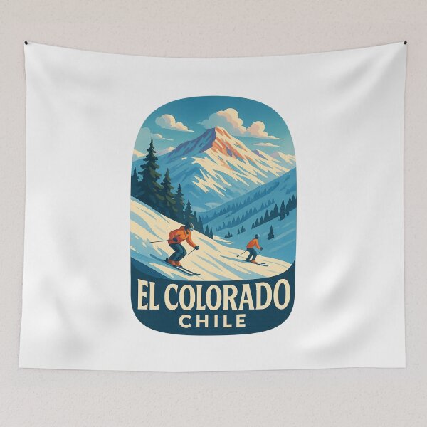 Item preview, Skiing in El Colorado Chile Andes Range designed and sold by Aryabek.