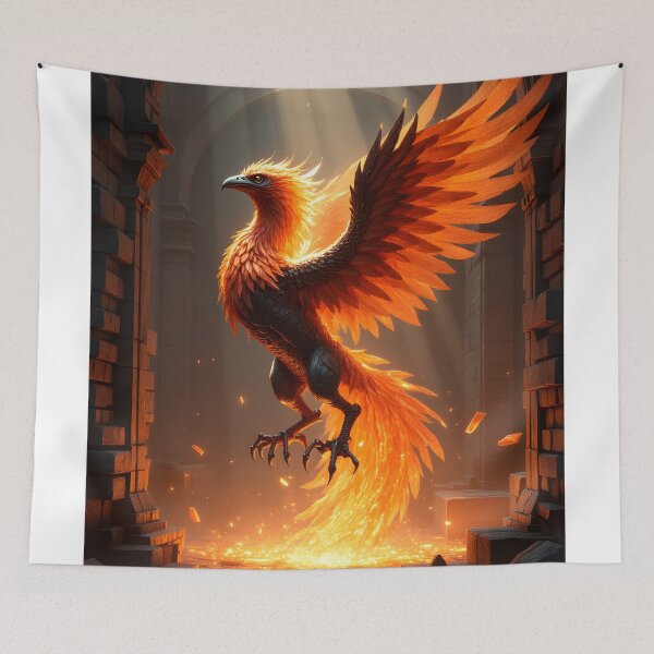 Item preview, Phoenix Rebirth in the Ancient Ruins designed and sold by oanaunciuleanu.