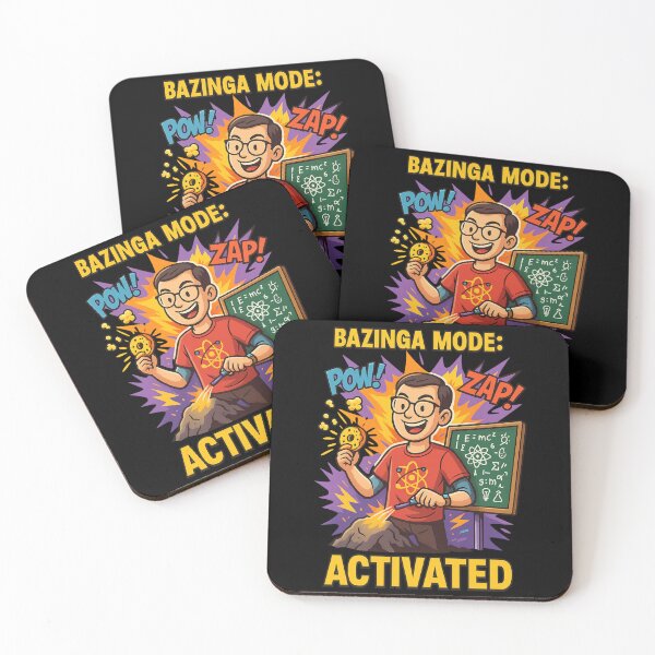 Item preview, Bazinga Mode: Activated – Funny Science Geek Cartoon designed and sold by WittyLabs.