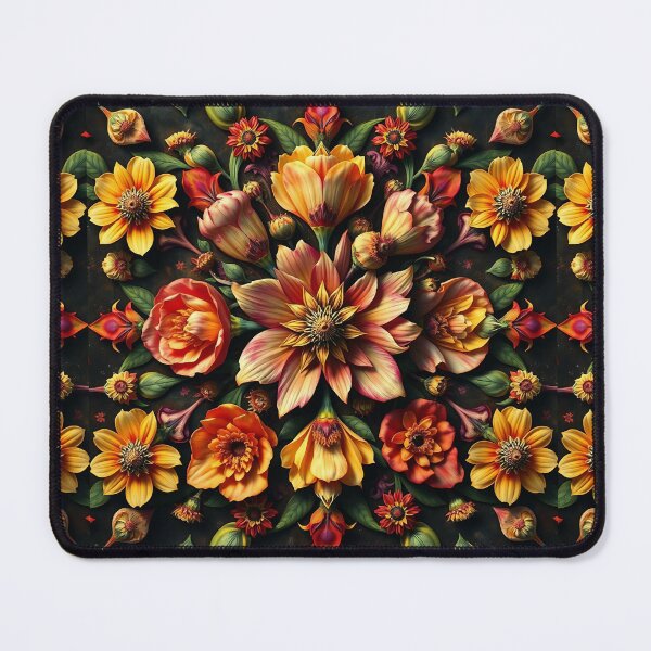 Item preview, Golden orange Flowers Seamless Pattern, Autumnal Floral home Decor and accessories, flowers t-shirt design designed and sold by TheGaliyaStudio.