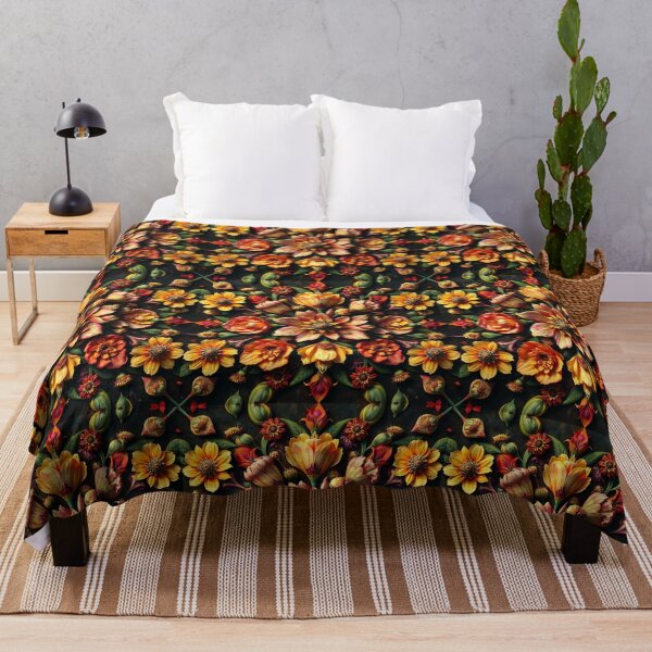 Item preview, Golden orange Flowers Seamless Pattern, Autumnal Floral home Decor and accessories, flowers t-shirt design designed and sold by TheGaliyaStudio.