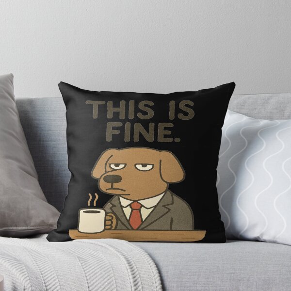Item preview, This Is Fine Meme Dog – Funny Comic Style Design designed and sold by Project4X.