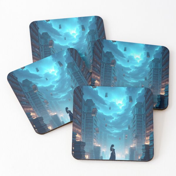 Item preview, The Library of Floating Tomes designed and sold by oanaunciuleanu.