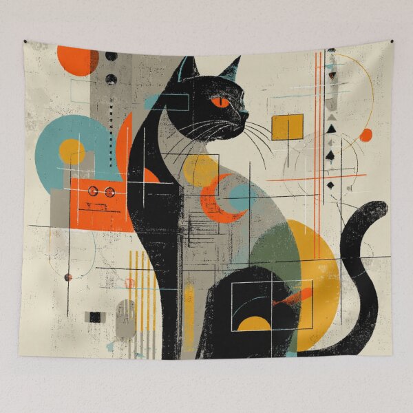 Item preview, Feline Blueprint designed and sold by nshaltiel.