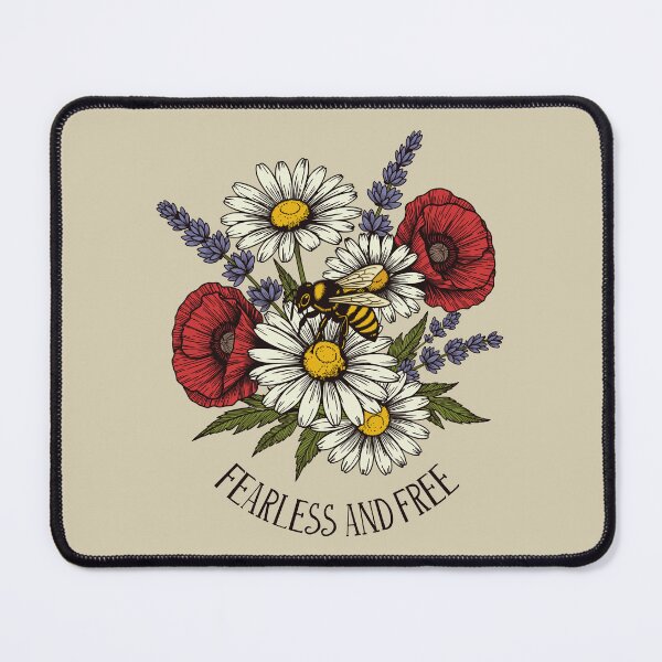 Item preview, Boho Style Bee&Flowers Fearless and free designed and sold by Merrko-Atelier.